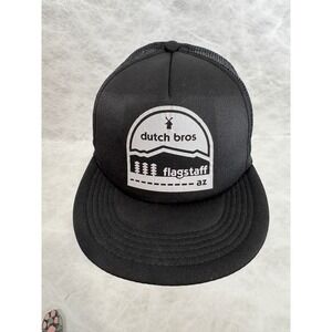 Dutch Bros Coffee Flagstaff AZ Trucker Hat‎ District Black Snapback Cap DT624
